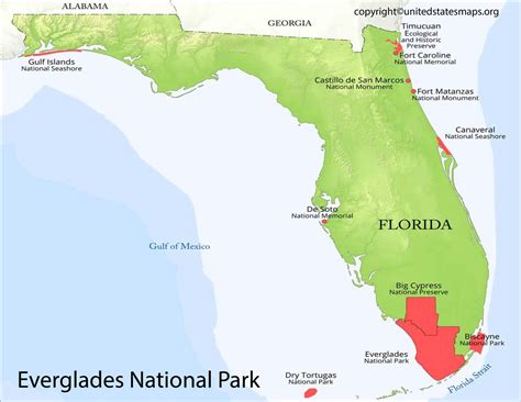 Map of the Florida Everglades